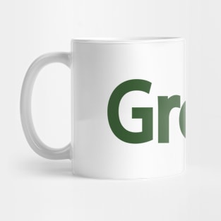 Green typographic logo Mug
